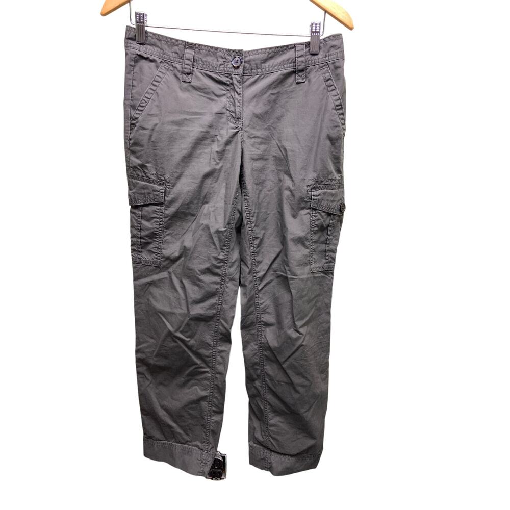 Lands' End Green Cargo Pants Adjustable Length Size 8P